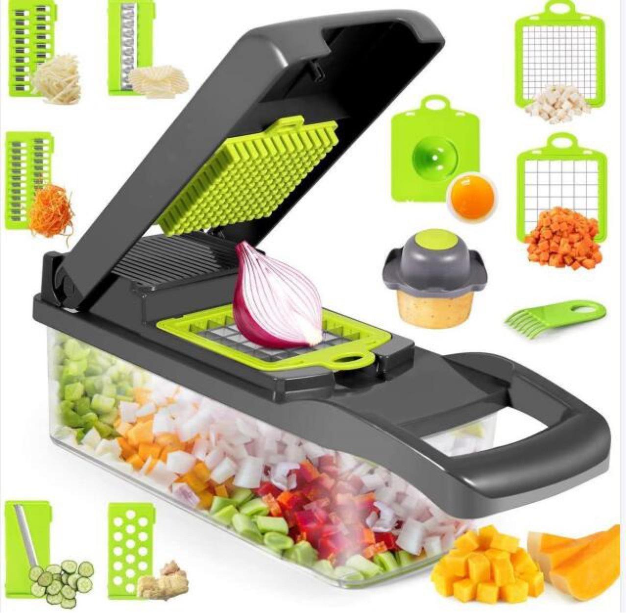 Savvy Nest™ 12 In 1 Manual Vegetable Chopper | Kitchen Gadgets | Food Chopper | Onion Cutter | Vegetable Slicer