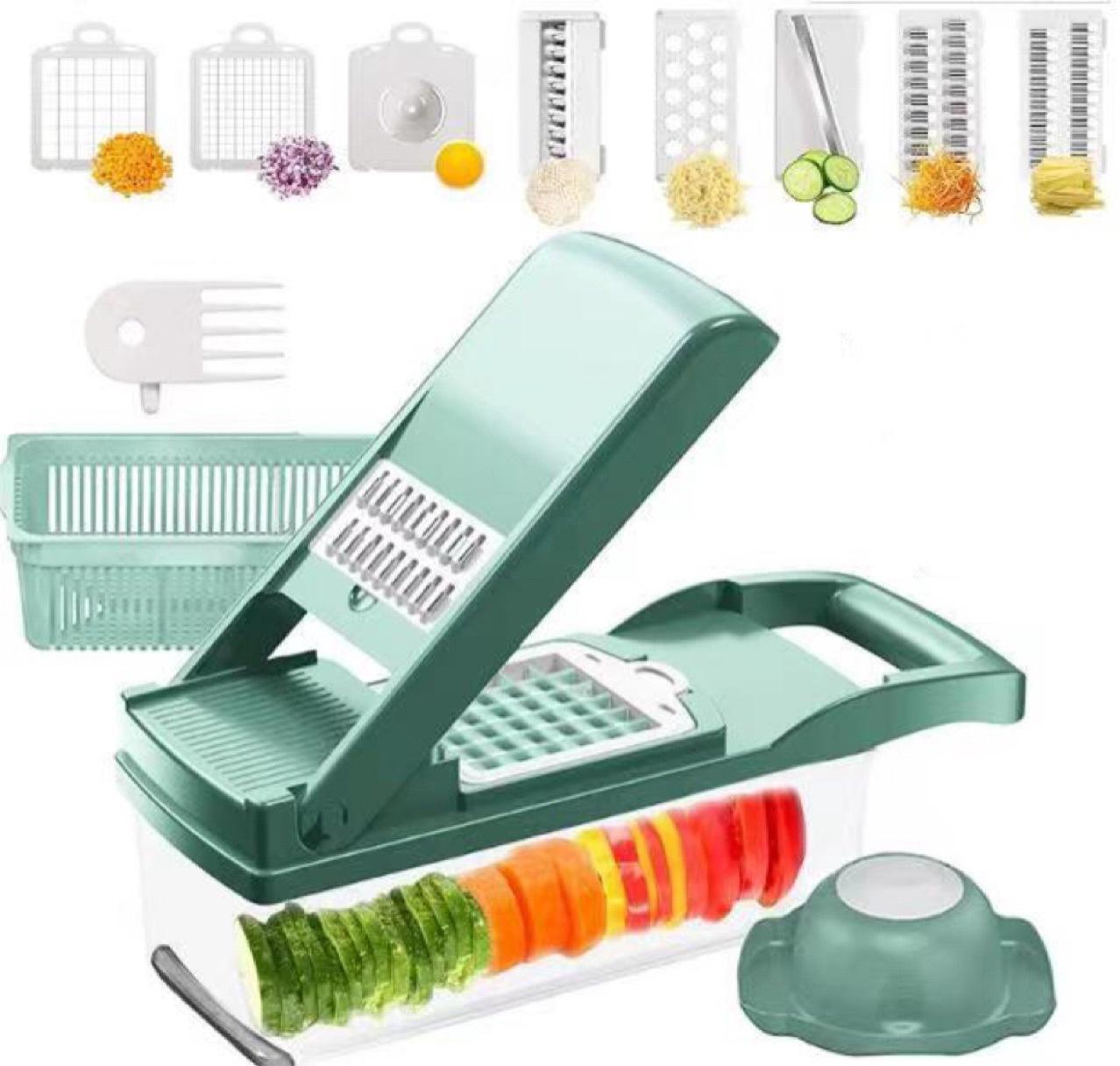 Savvy Nest™ 12 In 1 Manual Vegetable Chopper | Kitchen Gadgets | Food Chopper | Onion Cutter | Vegetable Slicer