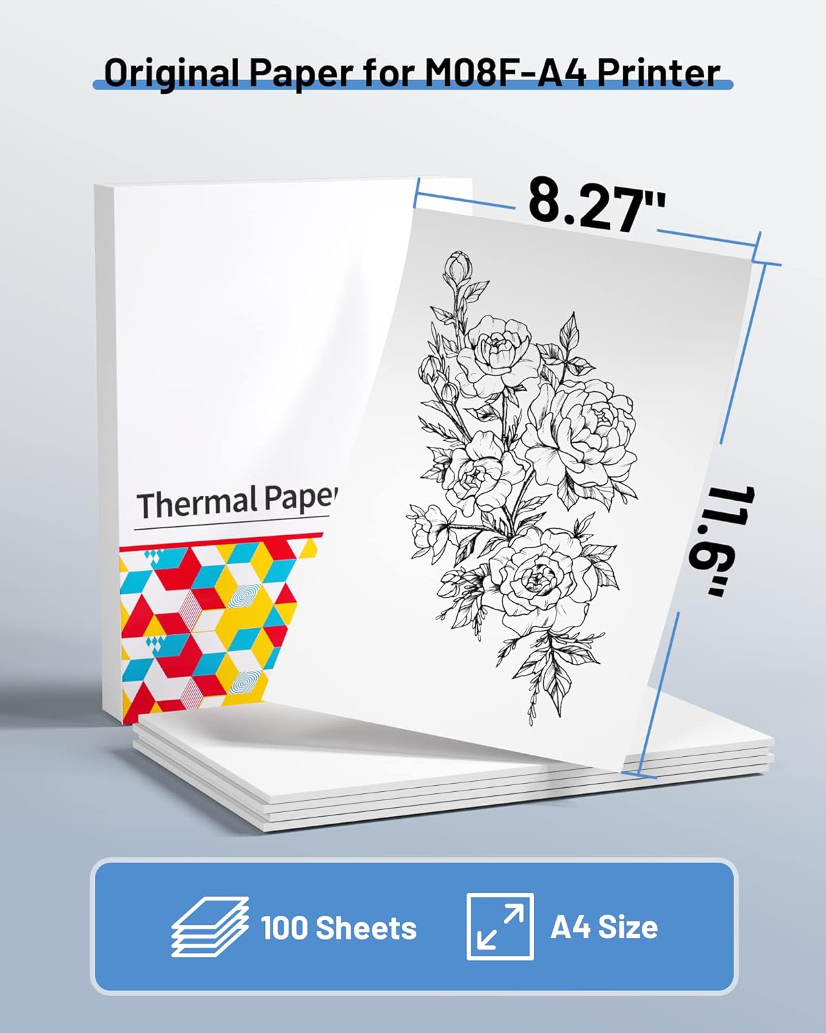 Phomemo Thermal A4 Paper for M08F Portable Printer