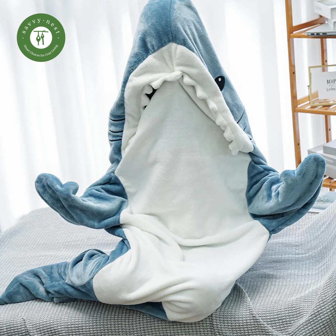 Shark Sleeping Bag Soft Flannel Blanket