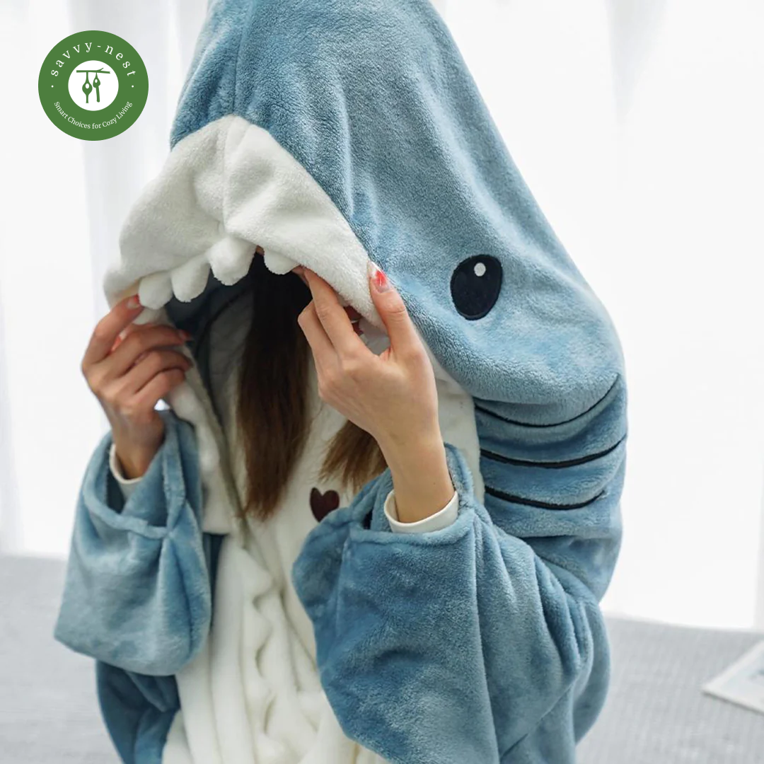 Shark Sleeping Bag Soft Flannel Blanket