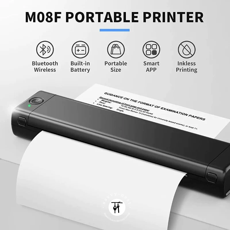 Savvy Nest™ Portable Thermal Printer A4