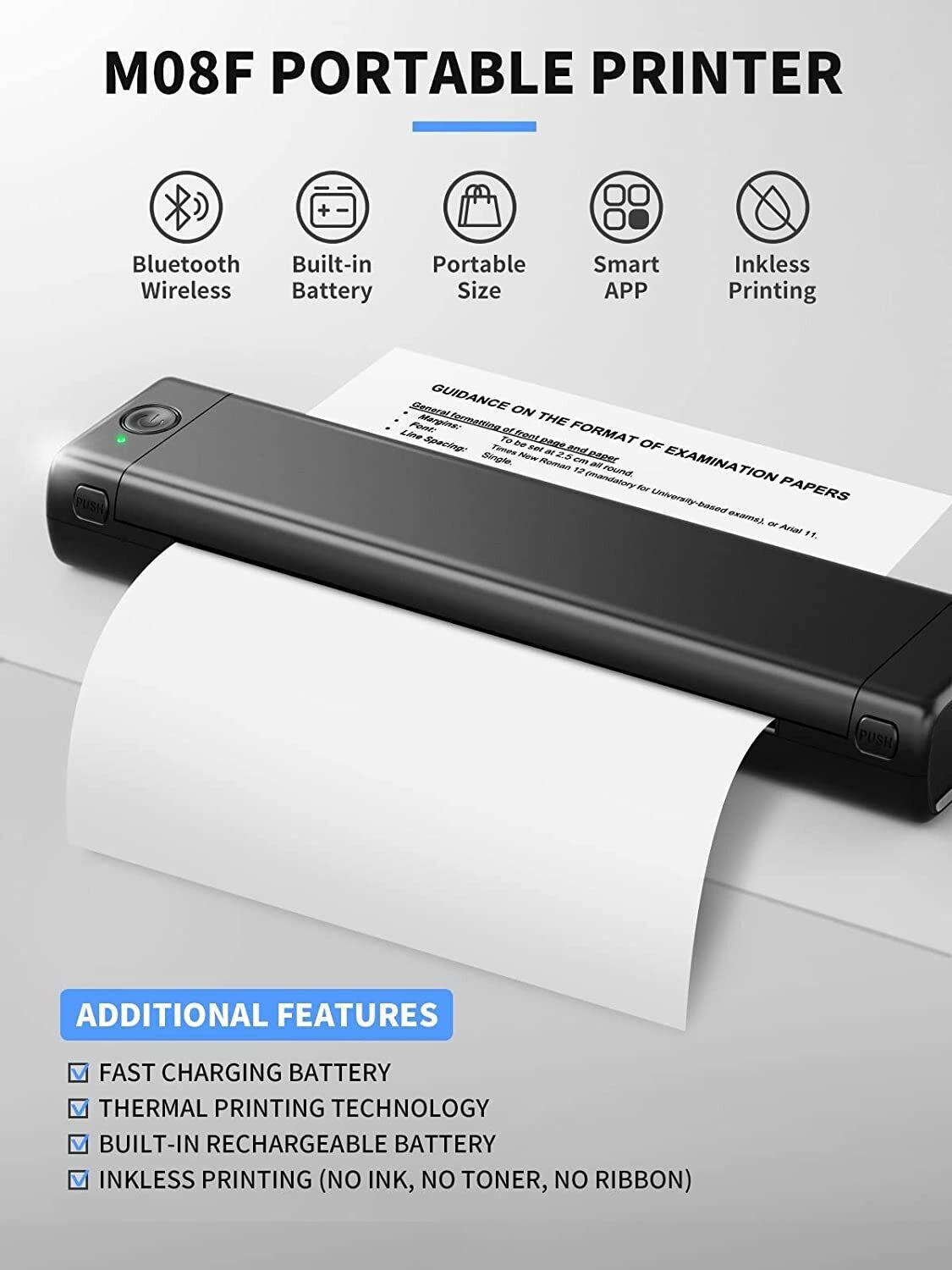 Savvy Nest™ Portable Thermal Printer A4